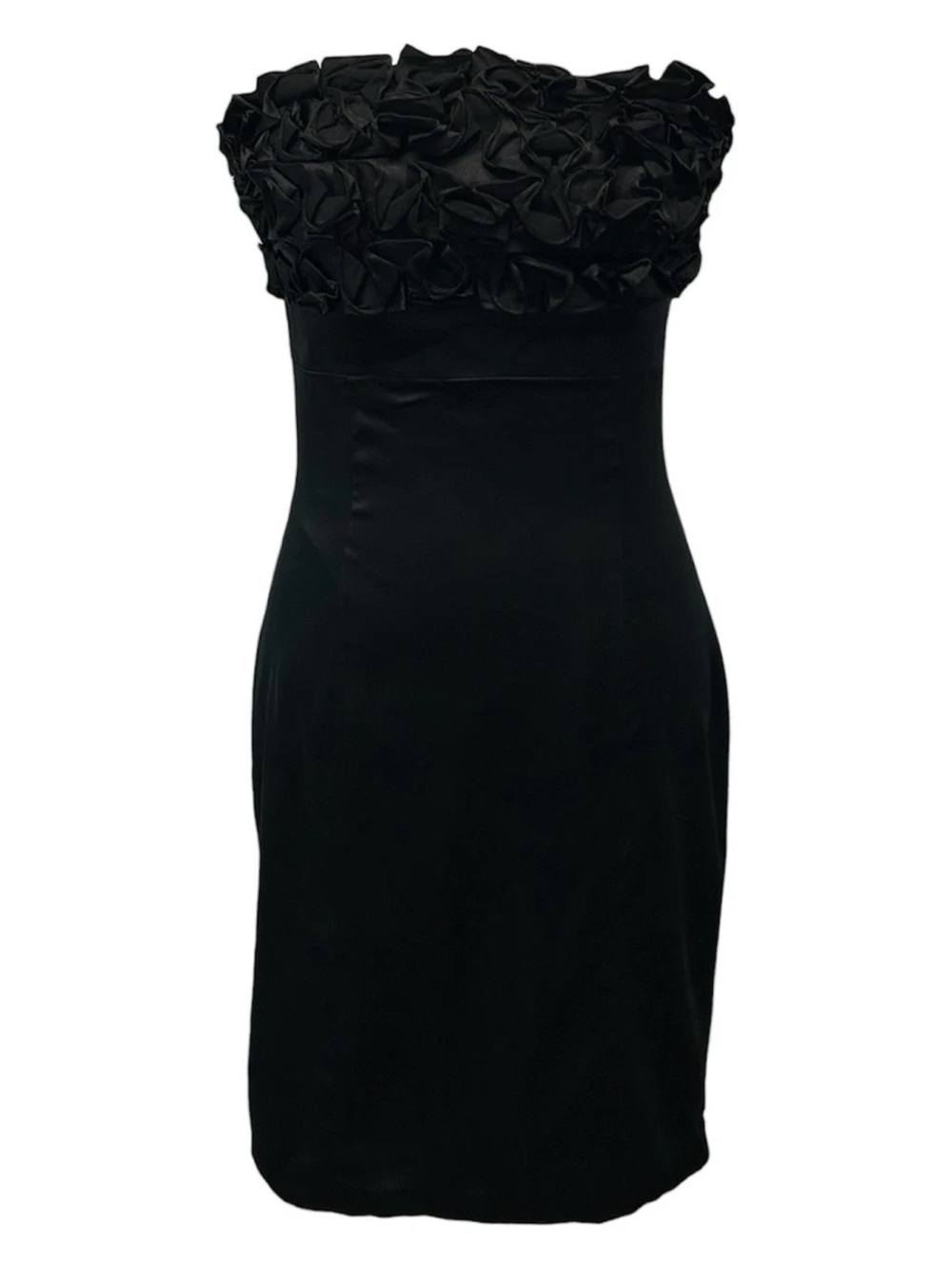 Betsey Johnson Black Ruffle strapless dress